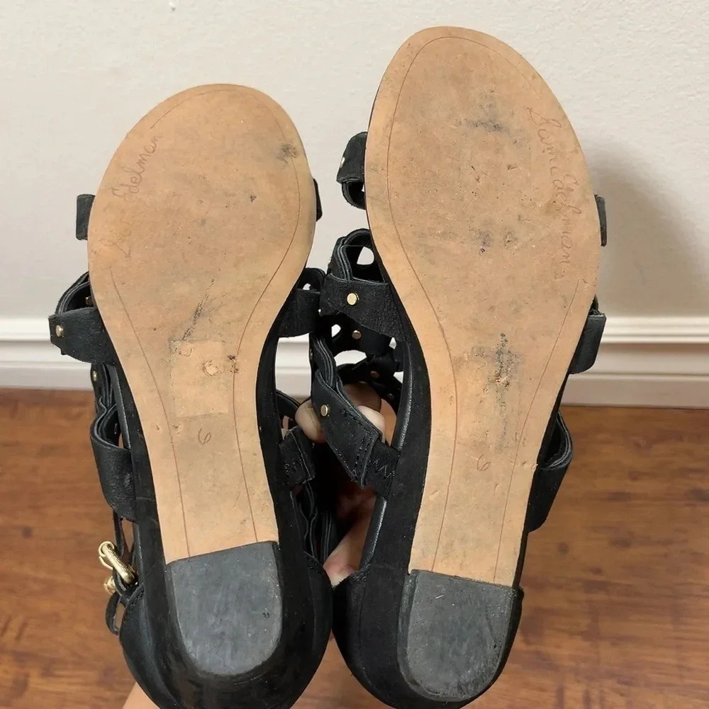 Sam Edelman Draper Cage Gladiator  Black Sandals - Picture 6 of 14